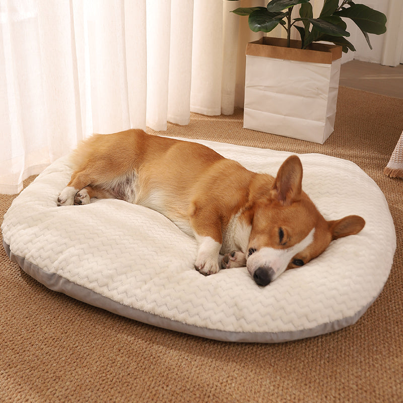 HKM-5914813 Court Nest Pet Sleeping Mat with Matching Pillow - Beige, Multiple Sizes