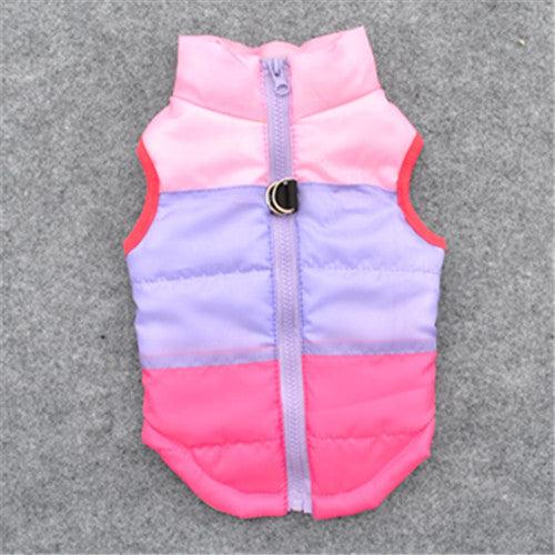 HKM-5915325 Thickened Cotton-Padded Winter Jacket for Dogs with Traction Buckle - Casual Vest in Multiple Sizes