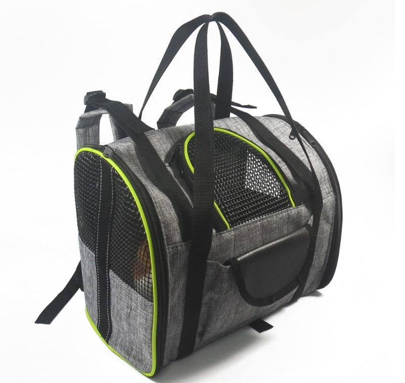 HKM-5916989 Pet Carrier Basket for Dogs and Cats, Multi-Functional 300D Frosted Leather, Foldable Design, Soft and Medium Hardness