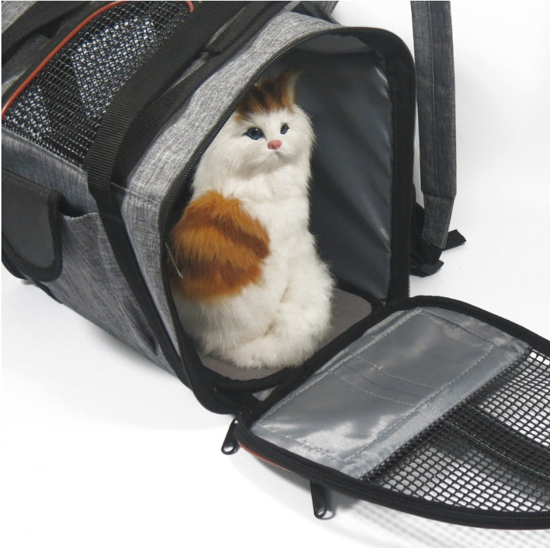 HKM-5916989 Pet Carrier Basket for Dogs and Cats, Multi-Functional 300D Frosted Leather, Foldable Design, Soft and Medium Hardness