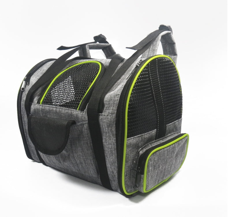 HKM-5916989 Pet Carrier Basket for Dogs and Cats, Multi-Functional 300D Frosted Leather, Foldable Design, Soft and Medium Hardness