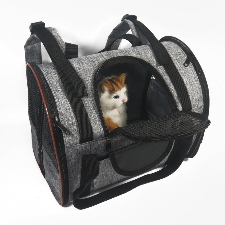 HKM-5916989 Pet Carrier Basket for Dogs and Cats, Multi-Functional 300D Frosted Leather, Foldable Design, Soft and Medium Hardness