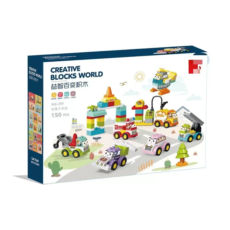HKM-591763 Creative 6-in-1 Building Block Construction Set for Kids - Perfect for Hands-On Learning and Fun