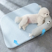 HKM-5918013 Big-Eyed Monster Design Breathable Pet Bed for Dogs and Cats - Non-Slip Summer Sleeping Pad for Home and Outdoor