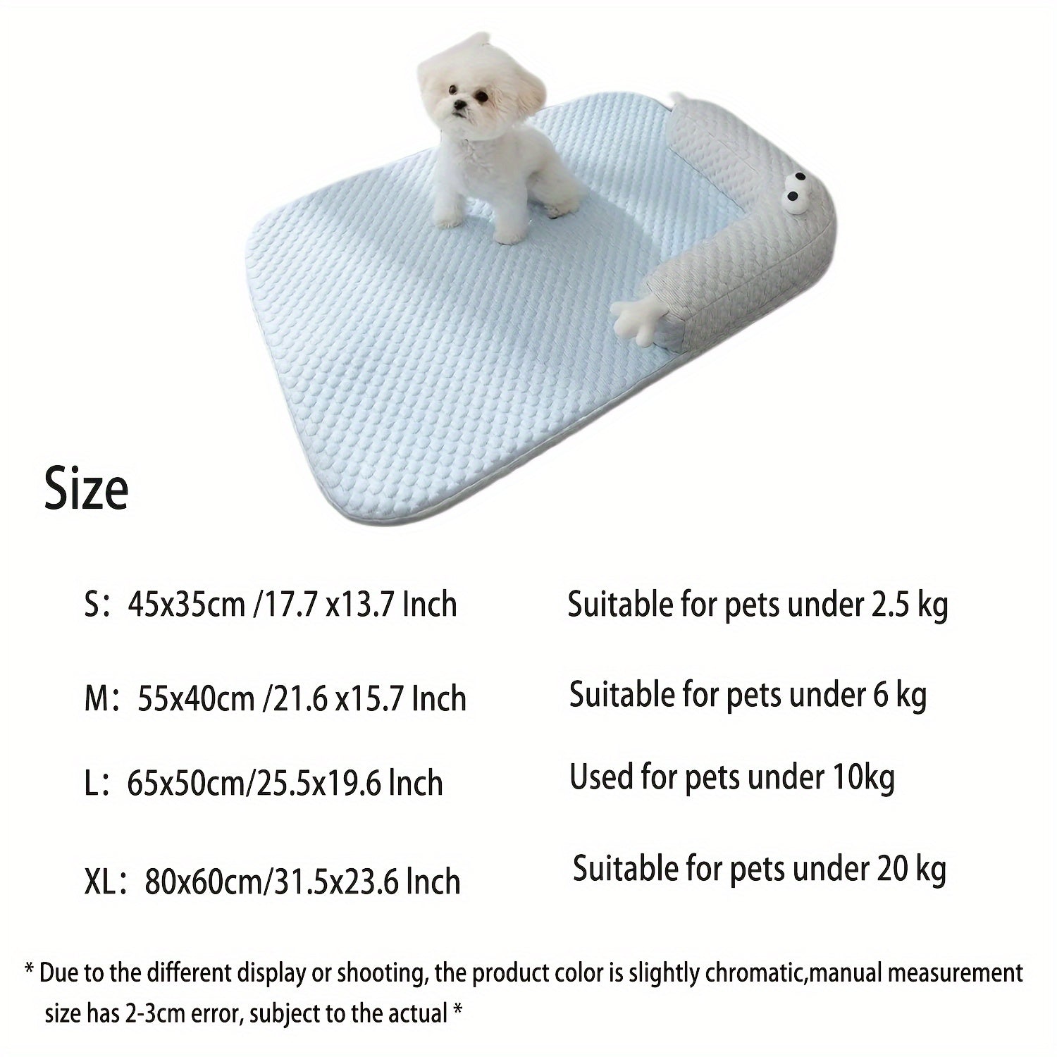 HKM-5918013 Big-Eyed Monster Design Breathable Pet Bed for Dogs and Cats - Non-Slip Summer Sleeping Pad for Home and Outdoor
