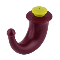 HKM-591827 Red Plastic Yoga Neti Pot - 200 ml Capacity, Compact Design (13x10x5.5 cm)