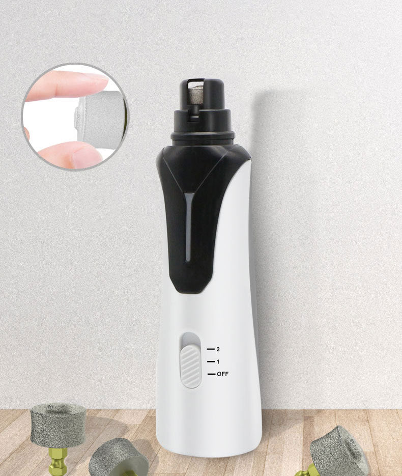 HKM-5918525 High-Power Electric Nail Polisher for Dogs and Cats - Rechargeable, Quiet Operation, Lightweight Design