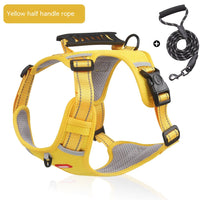 HKM-5919805 Reflective Vest-style Pet Harness with Explosion-proof Rope - 1.5M OxforD Cloth - Multiple Color Options