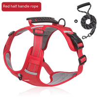 HKM-5919805 Reflective Vest-style Pet Harness with Explosion-proof Rope - 1.5M OxforD Cloth - Multiple Color Options