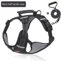 HKM-5919805 Reflective Vest-style Pet Harness with Explosion-proof Rope - 1.5M OxforD Cloth - Multiple Color Options