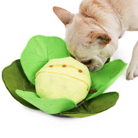 HKM-5921341 Cabbage Sniffing Toy for Dogs - Felt Cloth Puzzle Bowl for Training and Companionship