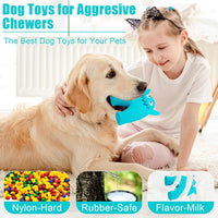 HKM-5921981 Durable Monster-Shaped Chew Toy for Aggressive Small Dogs with Teeth-Cleaning Slots