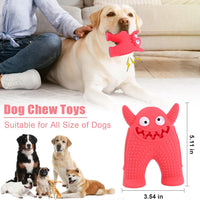 HKM-5921981 Durable Monster-Shaped Chew Toy for Aggressive Small Dogs with Teeth-Cleaning Slots