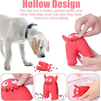 HKM-5921981 Durable Monster-Shaped Chew Toy for Aggressive Small Dogs with Teeth-Cleaning Slots