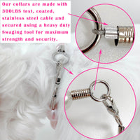 HKM-5922493 Beige and Light Pink ABS Imitation Pearl Pet Collar and Leash for Dogs and Cats