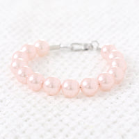 HKM-5922493 Beige and Light Pink ABS Imitation Pearl Pet Collar and Leash for Dogs and Cats