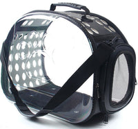 HKM-5922749 Portable Transparent Cat and Dog Backpack - Breathable, Foldable Pet Carrier with Four-Sided Mesh Panels, Small and Large Sizes Available