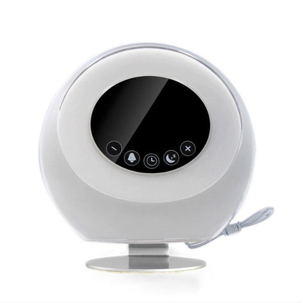 HKM-592275 LED Color Changing Bedside Lamp with Music Wake-Up Feature, Touch Switch, White Light, Battery Powered