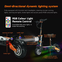 HKM-592275 Powerful 10,000W Dual Motor Off-Road Electric Scooter with Hydraulic Suspension, 62 MPH Speed, 65 Mile Range, NFC Screen