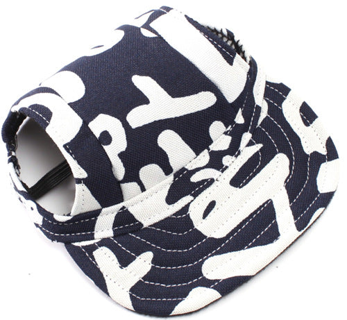 HKM-5922877 Camouflage Canvas Dog Sun Hat - Leisure Baseball Cap for Pets