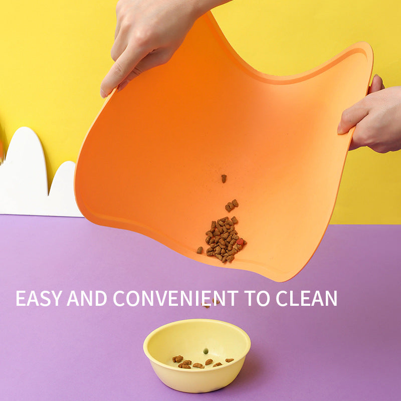 HKM-5923773 Waterproof Non-Slip Silicone Dog and Cat Feeding Mat with Raised Edges for Food and Water Bowls
