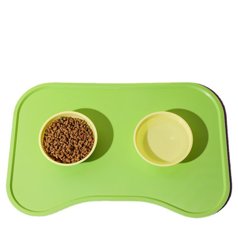 HKM-5923773 Waterproof Non-Slip Silicone Dog and Cat Feeding Mat with Raised Edges for Food and Water Bowls