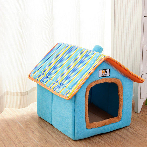 HKM-5924541 Cozy Winter Pet Bed House for Small Dogs and Cats in Multiple Colors and Sizes