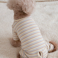 HKM-5924669 Fashion Minimalist Striped Pet Dog Clothing in Apricot, Orange, and Green