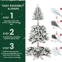 HKM-592531 6ft Artificial Pine Christmas Tree - 46 Inch Standing Design, No Lights, Indoor/Outdoor Use