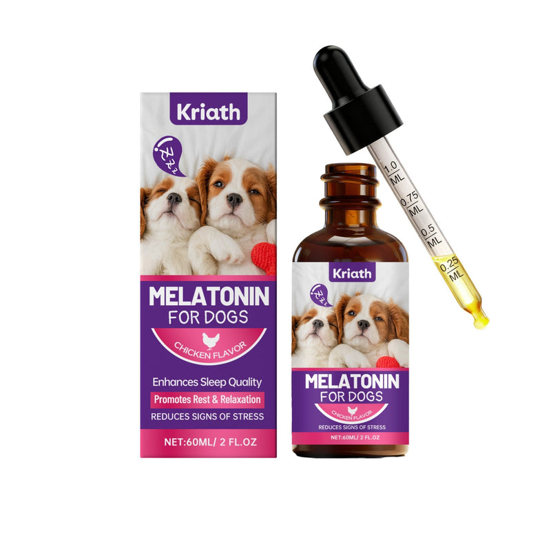 HKM-5926333 Dog Soothing Melatonin Drops with L-Theanine and Chamomile for Relaxation
