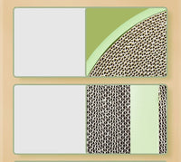 HKM-5926461 Corrugated Paper Cat Scratch Board - Available in Avocado Green, Cherry Blossom Powder, Star and Moon Purple, and Starlight White
