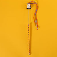HKM-5927101 Halloween Cat Interactive Teaser Toy with Sounding Bell - Pumpkin, Bat, Ghost Designs