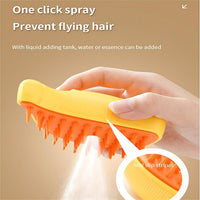 HKM-5927741 Rechargeable 3-in-1 Cat Steam Brush for Grooming, Detangling, and Massage, Versatile Pet Hair Comb