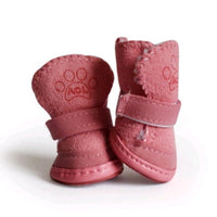 HKM-592787 Cozy Velvet Pet Boots Set for Winter Walks - 4 Pairs, Multiple Sizes