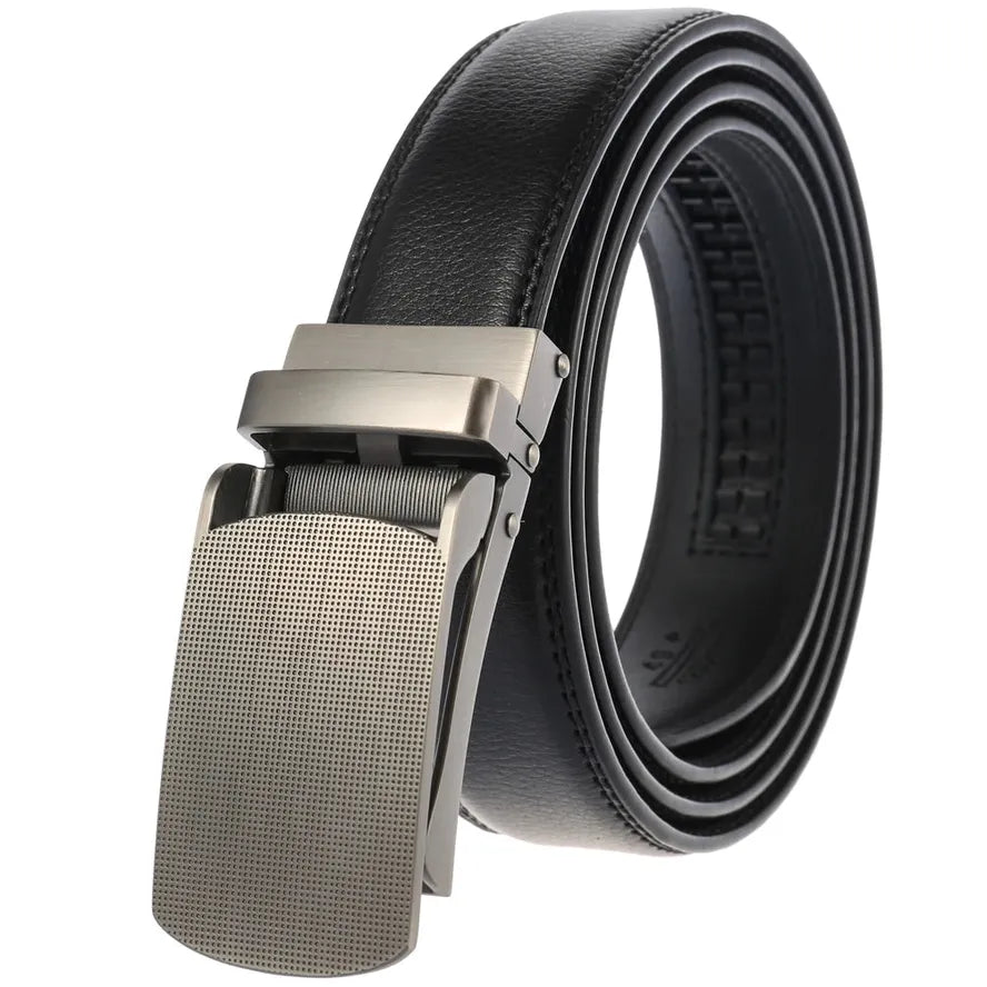 HKM-592787 Men's 3.0CM Wide Fashion Ratchet Buckle Belt - Adjustable, Durable Design