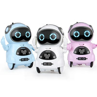HKM-592915 Interactive Educational Robot Toy for Kids - Smart Pocket Mini Speaker with Lights and Sounds