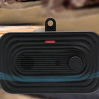 HKM-5929533 Outdoor Waterproof Ultrasonic Dog Bark Stopper, Automatic, Black Plastic