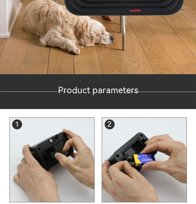 HKM-5929533 Outdoor Waterproof Ultrasonic Dog Bark Stopper, Automatic, Black Plastic