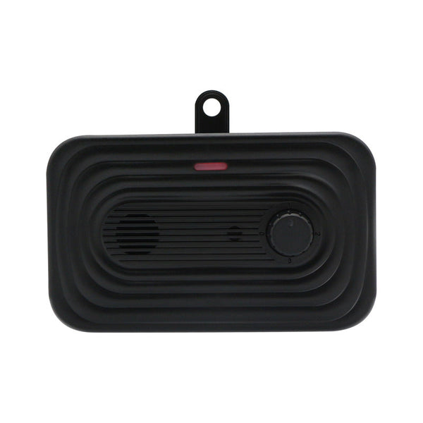 HKM-5929533 Outdoor Waterproof Ultrasonic Dog Bark Stopper, Automatic, Black Plastic