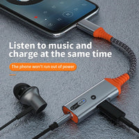 HKM-592979 Type-C to 3.5mm Audio Adapter with Charging Port for iPhone 15