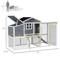 HKM-5929917 Spacious Chicken Coop with Nesting Boxes and Durable Weather-Resistant Design