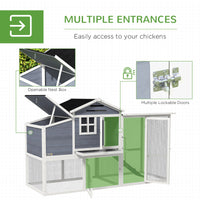 HKM-5929917 Spacious Chicken Coop with Nesting Boxes and Durable Weather-Resistant Design