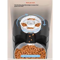 HKM-5930045 Automatic Pet Feeder for Cats - 3.5L and 5L Options with Double and Single Bowls