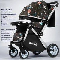 HKM-593107 Foldable Stainless Steel Two-Way Stroller with Armrest for Easy Travel