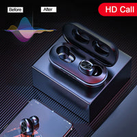 HKM-593107 Wireless Bluetooth 5.0 In-Ear Headset with Charging Case, 4 Hours Playtime, IPX5 Waterproof