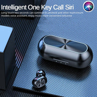 HKM-593107 Wireless Bluetooth 5.0 In-Ear Headset with Charging Case, 4 Hours Playtime, IPX5 Waterproof