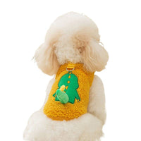 HKM-5931837 Fleece-Lined Winter Vest for Pets – Adorable Panda, Dinosaur & Tiger Designs, Sizes XS to XXL