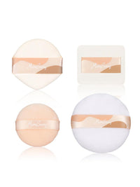 HKM-593299 Base Makeup Companion Puff Set for Adults - Versatile Makeup Application Tools in Yellow