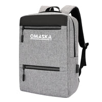 HKM-593299 Durable Waterproof Laptop Backpack with USB Charging Port and Large Capacity for Business and Travel