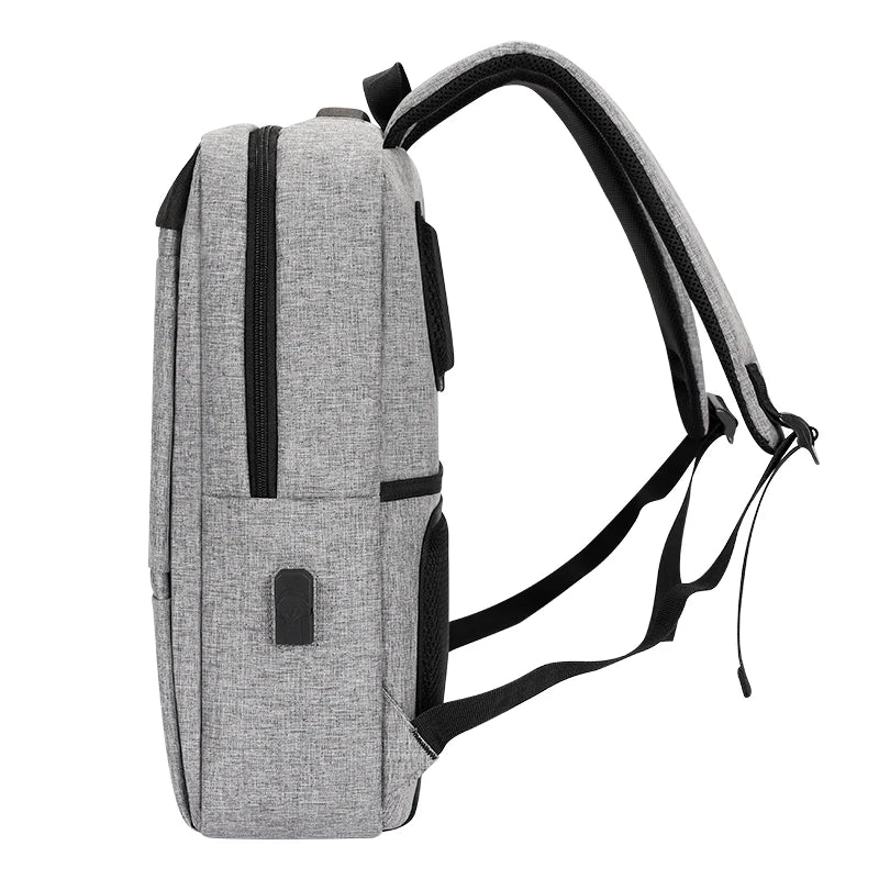 HKM-593299 Durable Waterproof Laptop Backpack with USB Charging Port and Large Capacity for Business and Travel